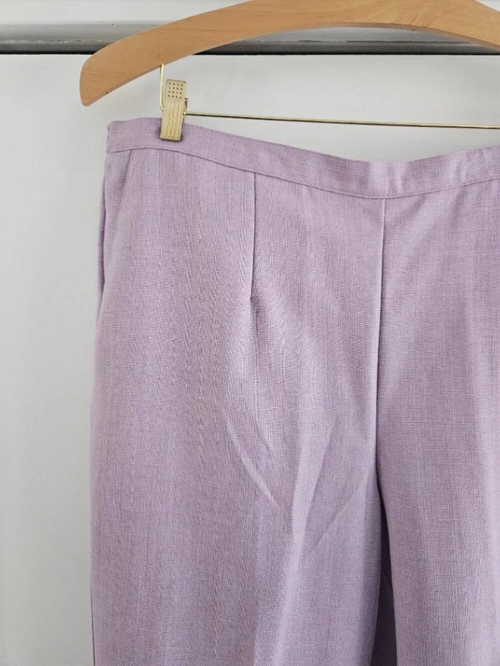 Alfred Dunner Elastic Waist Purple 18W Proportioned Dress Pants